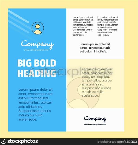 Profile Business Company Poster Template. with place for text and images. vector background