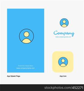 Profile Company Logo App Icon and Splash Page Design. Creative Business App Design Elements