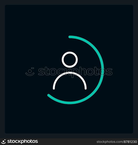 Profile completion progress UI element template. Editable isolated vector dashboard component. Flat user interface. Visual data presentation. Web design widget for mobile application with dark theme. Profile completion progress UI element template