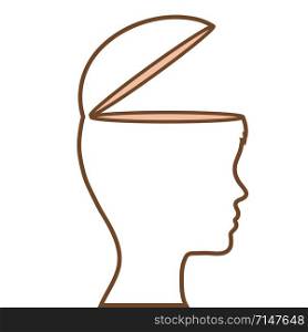 profile human with open mind vector illustration design