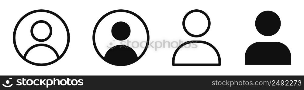 Profile icon. Avatar or user symbol. Human silhouette. Web Vector. Profile icon. Avatar or user symbol. Human silhouette. Web. Vector illustration