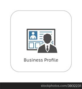 Profile Icon. Business Concept. Flat Design. Isolated Illustration.. Business Profile Icon. Flat Design.