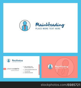 Profile Logo design with Tagline & Front and Back Busienss Card Template. Vector Creative Design