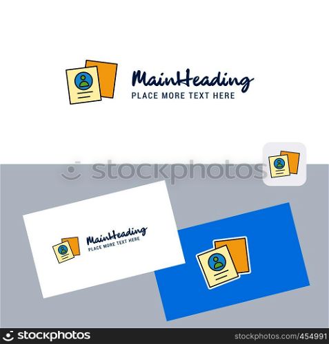 Profile vector logotype with business card template. Elegant corporate identity. - Vector