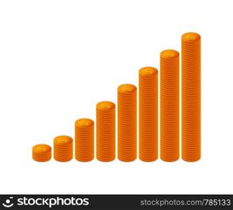 Profit money or budget. Cash and rising graph arrow up, concept of business success. Capital earnings, benefit. Vector illustration.. Profit money or budget. Cash and rising graph arrow up, concept of business success. Capital earnings, benefit. Vector stock illustration.