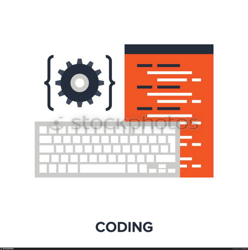 program coding. Abstract vector illustration of program coding flat design concept.