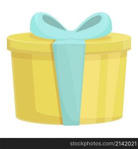 Program gift icon cartoon vector. Box present. Birthday package. Program gift icon cartoon vector. Box present