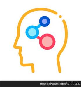 programmed brain icon vector. programmed brain sign. color symbol illustration. programmed brain icon vector outline illustration
