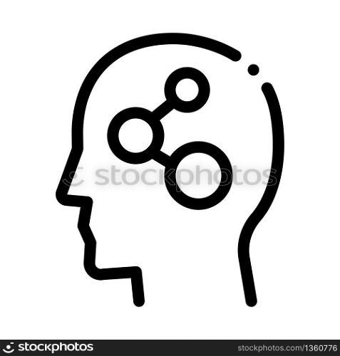 programmed brain icon vector. programmed brain sign. isolated contour symbol illustration. programmed brain icon vector outline illustration