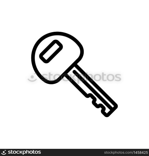 programmed chip key icon vector. programmed chip key sign. isolated contour symbol illustration. programmed chip key icon vector outline illustration