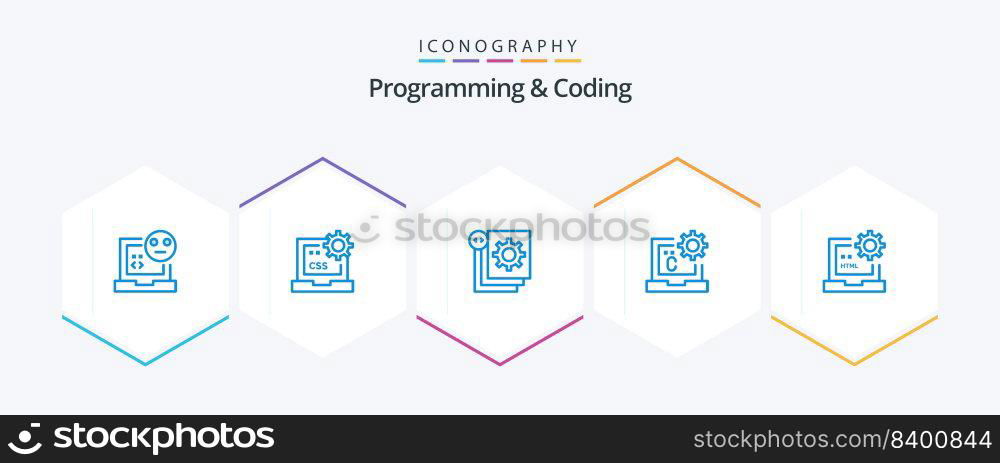 Programming And Coding 25 Blue icon pack including coding. c. develop. programming. development