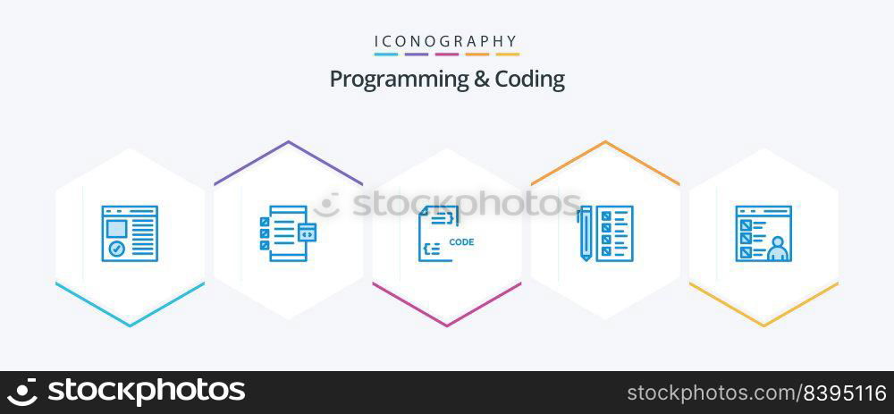 Programming And Coding 25 Blue icon pack including develop. business. development. document. develop