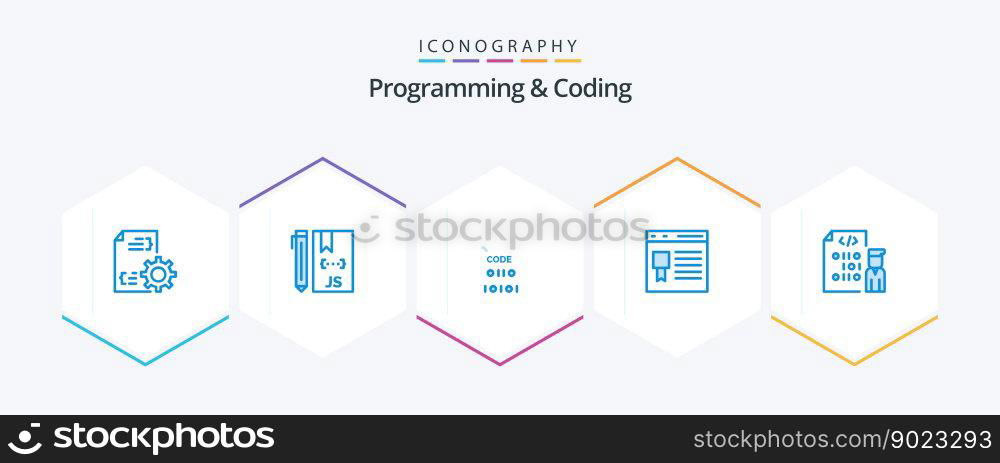 Programming And Coding 25 Blue icon pack including development. coding. development. website. development