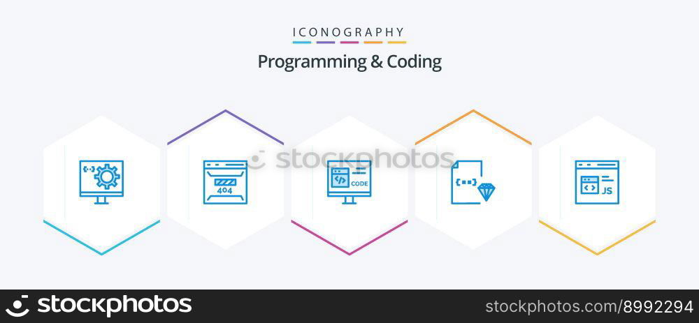 Programming And Coding 25 Blue icon pack including development. coding. page. development. coding