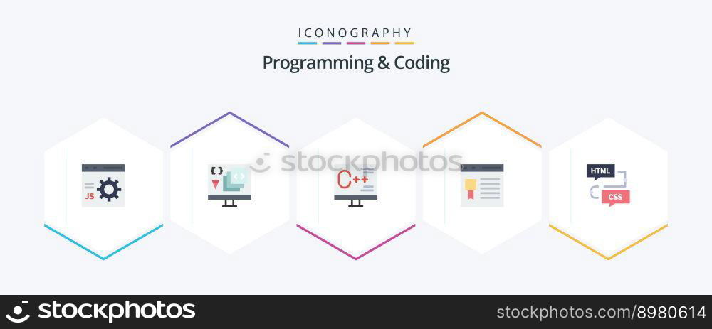 Programming And Coding 25 Flat icon pack including development. browser. development. programming. develop