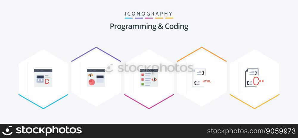Programming And Coding 25 Flat icon pack including development. coding. development. list. develop