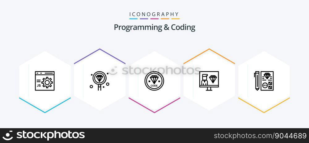 Programming And Coding 25 Line icon pack including development. coding. programming. programming. develop