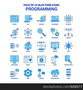 Programming Blue Tone Icon Pack - 25 Icon Sets