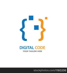 Programming Code technology logo vector template