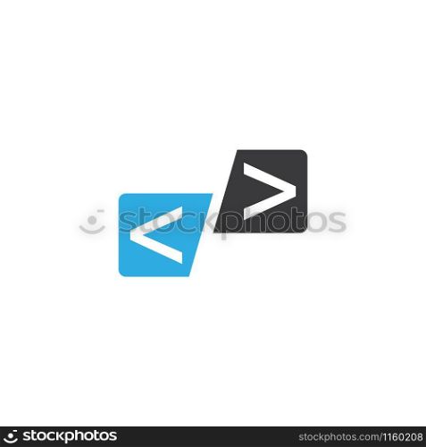 Programming Code technology logo vector template