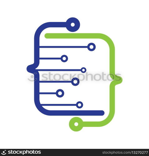 Programming Code technology logo vector template