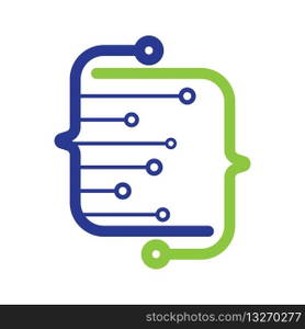Programming Code technology logo vector template