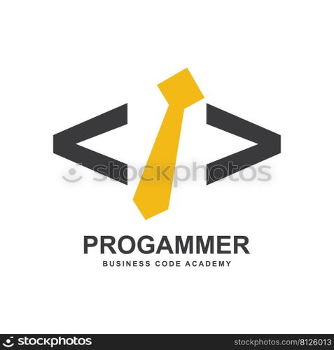Programming Code technology logo vector template