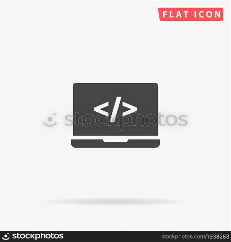 Programming flat vector icon. Hand drawn style design illustrations.. Programming flat vector icon
