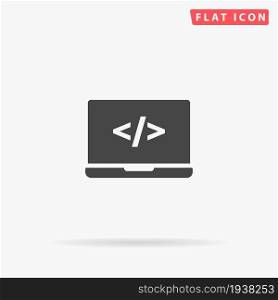 Programming flat vector icon. Hand drawn style design illustrations.. Programming flat vector icon