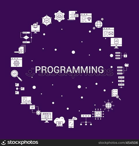 Programming Icon Set. Infographic Vector Template