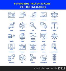 Programming Icons - Futuro Blue 25 Icon pack