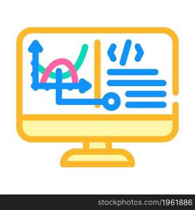 programming software data science color icon vector. programming software data science sign. isolated symbol illustration. programming software data science color icon vector illustration