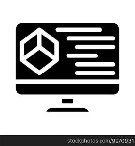 programming vr glyph icon vector. programming vr sign. isolated contour symbol black illustration. programming vr glyph icon vector illustration flat