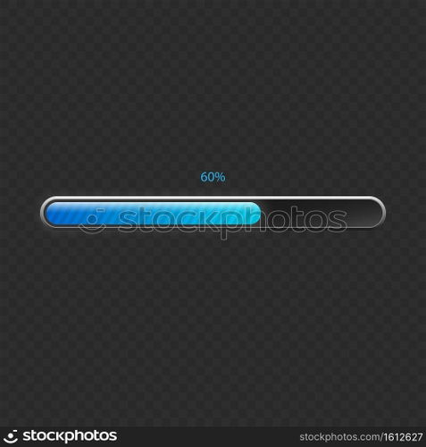 Progress loading bar panel template . Template for your design. Progress loading bar