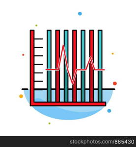 progress, report, statistics, patient, recovery Flat Color Icon Vector