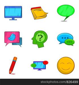 Progression icons set. Cartoon set of 9 progression work vector icons for web isolated on white background. Progression icons set, cartoon style