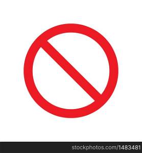 Prohibit NO sign vector for business, web, banner, infographic illustration