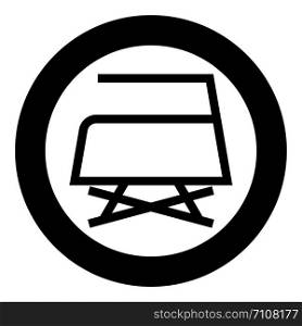 Prohibited Ironing is not allowed with steam Clothes care symbols Washing concept Laundry sign icon in circle round black color vector illustration flat style simple image. Prohibited Ironing is not allowed with steam Clothes care symbols Washing concept Laundry sign icon in circle round black color vector illustration flat style image