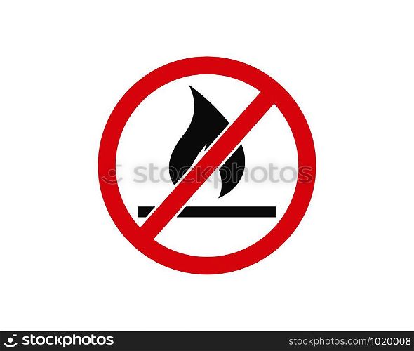 prohibition fire sign vector illustration design