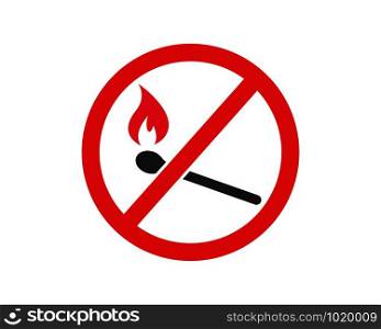 prohibition fire sign vector illustration design