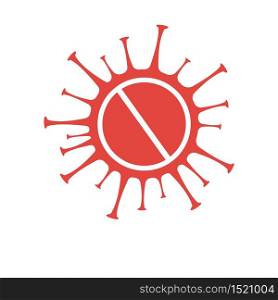 Prohibition icon shape. biological hazard risk logo symbol. Contamination epidemic virus da