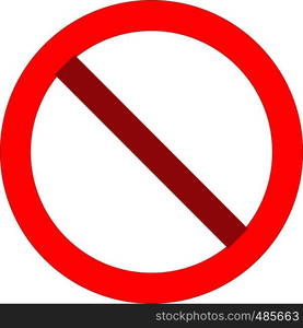 Prohibition no symbol vector illustration