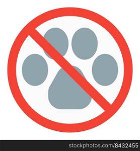 Prohibition of pet at restricted area.