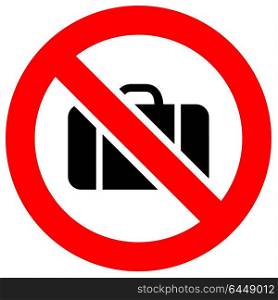 Prohibition red sign. Prohibition sign. Black forbidden symbol in red round shape