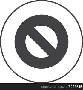 prohibition sign illustration in minimal style isolated on background