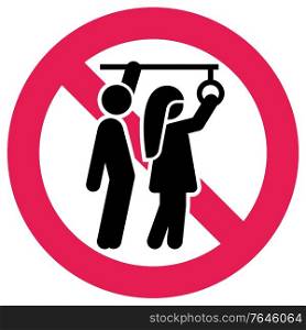 Prohibition Sign public transport, No Sexual Abuse or Harrashment, vector illustration EPS10