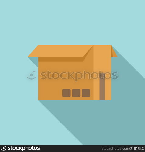 Project box icon flat vector. Storage box. Delivery cardboard. Project box icon flat vector. Storage box