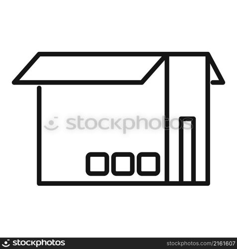 Project box icon outline vector. Storage box. Delivery cardboard. Project box icon outline vector. Storage box