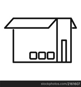Project box icon outline vector. Storage box. Delivery cardboard. Project box icon outline vector. Storage box