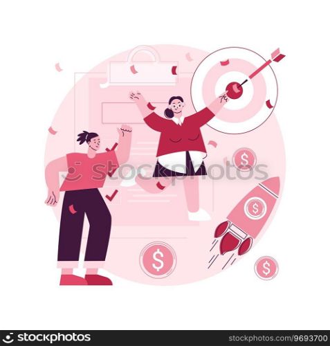 Project closure abstract concept vector illustration. Project closing process, acceptance of deliverables, stakeholder final approval, meet budget and deadline, gather feedback abstract metaphor.. Project closure abstract concept vector illustration.